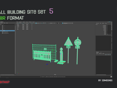 Small Building Site Set 5 in PBR format Model 3D