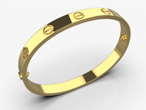 Bolt Bracelet love 3D Print Model