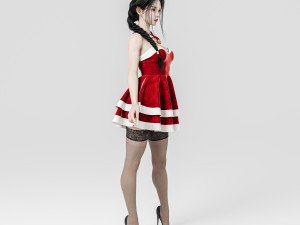 Merry Christmas Girl 3D मॉडल