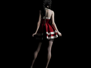 Merry Christmas Girl 3D Model