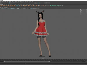 Merry Christmas Girl 3D Model