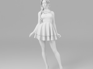 Merry Christmas Girl 3D मॉडल