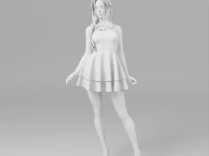 Merry Christmas Girl 3D Model