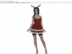 Merry Christmas Girl 3D मॉडल