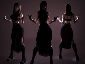 Sexy woman in cool postures 3D Model