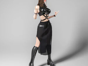 Sexy woman in cool postures 3D Model