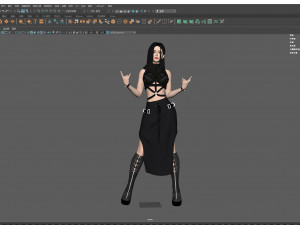 Sexy woman in cool postures 3D Model