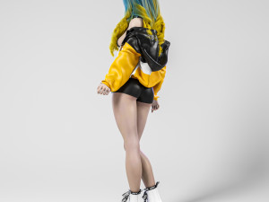 A stylishly dressed woman standing 3D Model