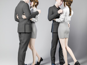 Couple in love 001 3D Модель