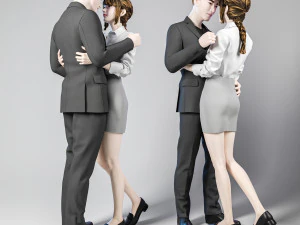 Verliebtes Paar 001 3D Modell