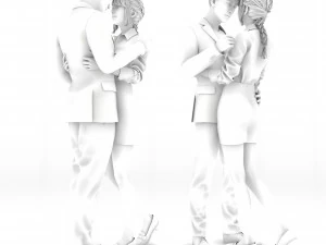 Couple in love 001 3D Model