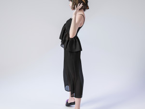 Casual child standing and greeting 3D Model