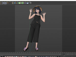 Casual child standing and greeting 3D Model