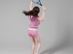 Tennis Player Girl 001 3D Модель