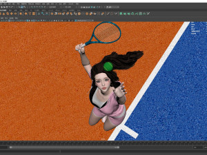 Tennis Player Girl 001 3D Модель