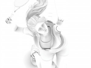 Tennis Player Girl 001 3D Модель