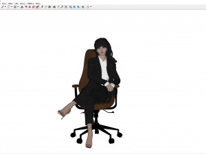 Woman Business Office Sitting Modello 3D