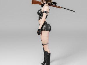 A sexy girl in pose Model 3D