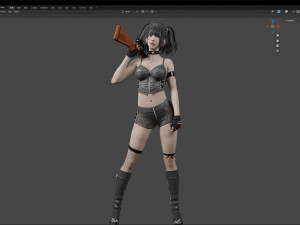 A sexy girl in pose Model 3D