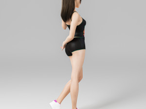 A lovely girl with a greet Modelo 3D