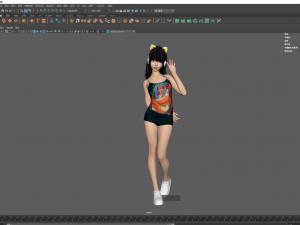 A lovely girl with a greet Modelo 3D