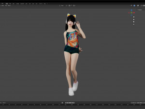A lovely girl with a greet Modelo 3D