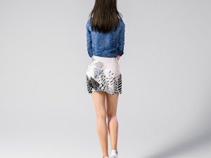 Woman Summer Outfit Walking 001 3D मॉडल