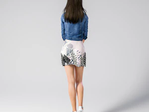 Woman Summer Outfit Walking 001 3D Model