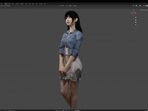 Woman Summer Outfit Walking 001 3D Model