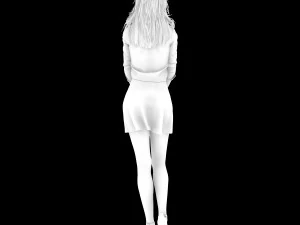 Woman Summer Outfit Walking 001 3D Model