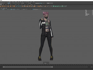 Woman Casual Standing with pose 001 3D Model