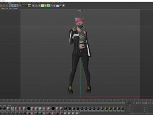 Woman Casual Standing with pose 001 3D Model