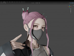 Woman Casual Standing with pose 001 3D Model
