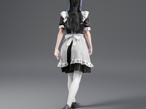 Maid walking 001 3D मॉडल
