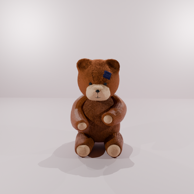 Teddy bear with patch 3D 모델 .c4d .max .obj .3ds .fbx .stl .blend