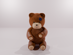 Teddy bear with patch 3Dモデル