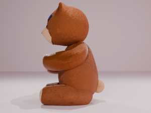 Teddy bear with patch 3D 모델