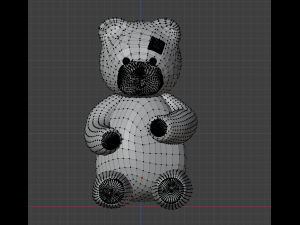 Teddy bear with patch 3D 모델