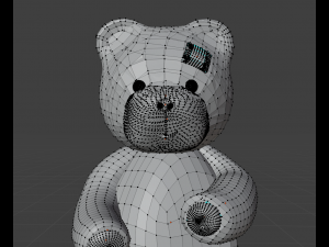 Teddy bear with patch 3D 모델