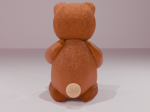 Teddy bear with patch 3D 모델