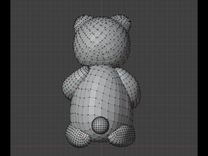 Teddy bear with patch 3D 모델