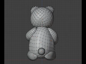 Teddy bear with patch 3D Model