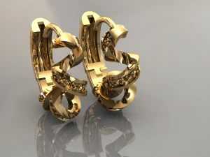 Earring Code 22 3D Print Model