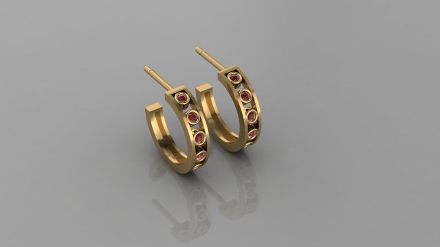 Earring Code 25 3D प्रिंट मॉडल .c4d .max .obj .3ds .fbx .stl .blend 