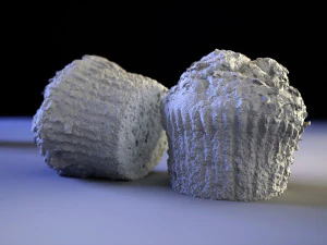 Bran Muffin with Raisins 3D Model