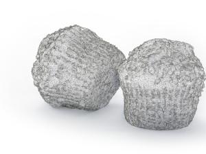 Bran Muffin with Raisins 3D 모델