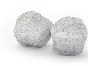 Bran Muffin with Raisins 3D 모델