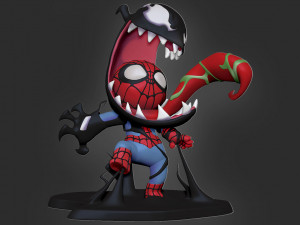 Venom Take Over Spiderman Chibi 3D Print Model