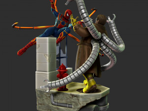 Spiderman vs Doctor Octopus Model Cetak 3D