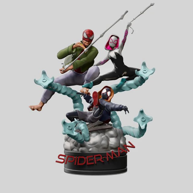 Spiderman Multiverse 3D Print Model .c4d .max .obj .3ds .fbx .stl .blend 